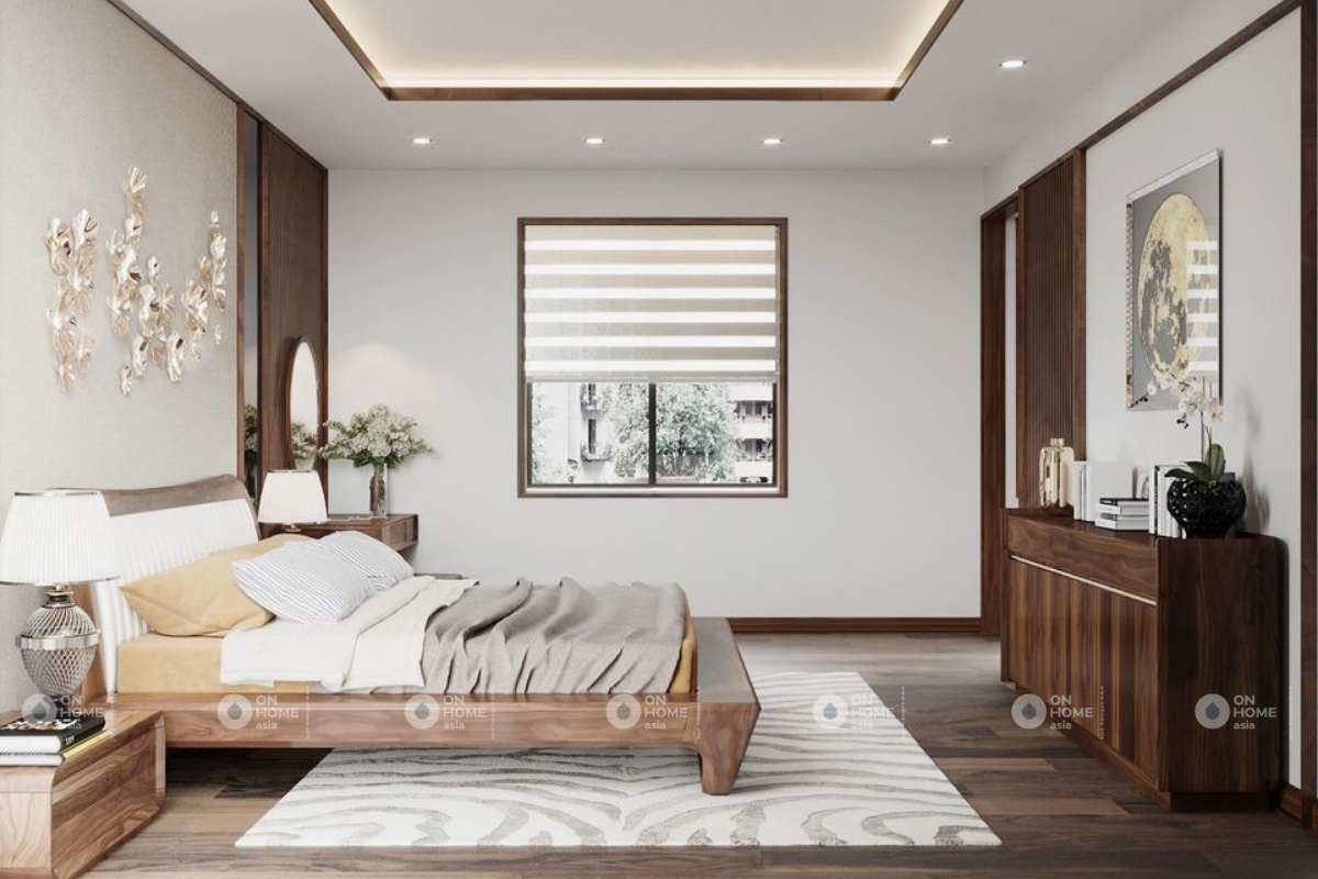 noi-that-nha-pho-120m2-voi-go-oc-cho (1)Nội thất phòng ngủ nhà phố 120m2 đẹp và sang trọng