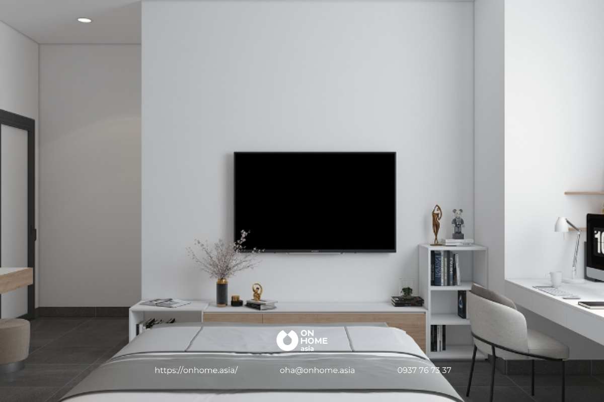 Thiết kế kệ tivi phòng ngủ đẹp