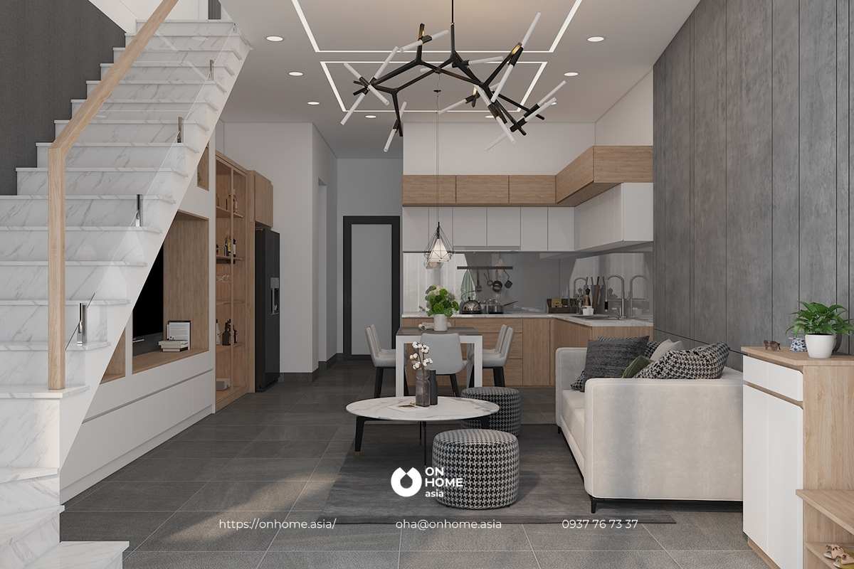 Thiết kế nội thất nhà phố 50m2 đẹp