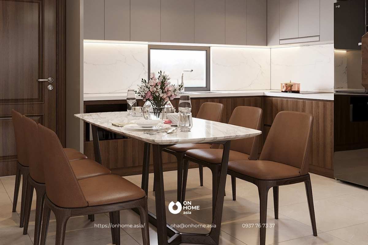 Bàn ăn mặt đá Ceramic cao cấp