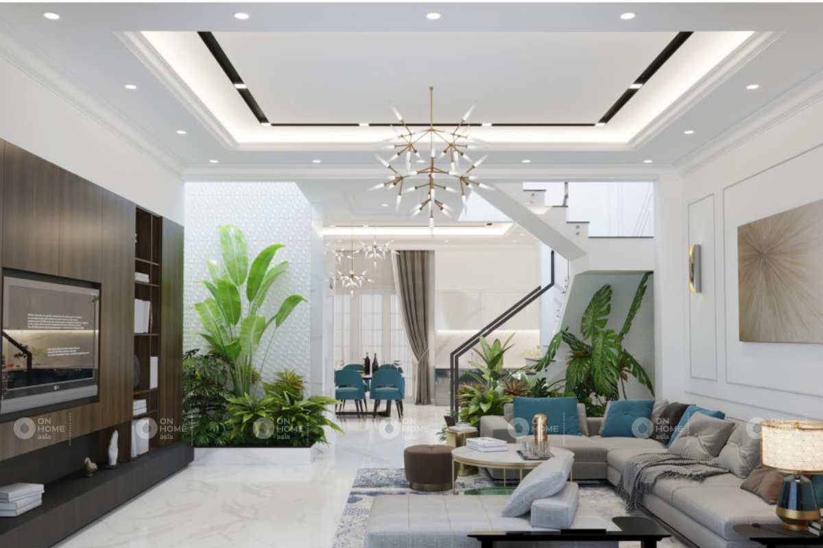 Thiết kế nội thất nhà phố tân cổ điển cuốn hút