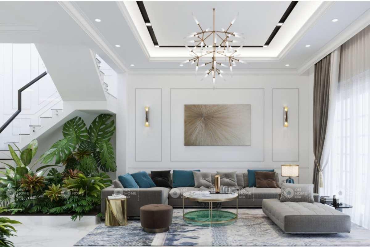 Thiết kế nội thất nhà phố tân cổ điển đơn giản