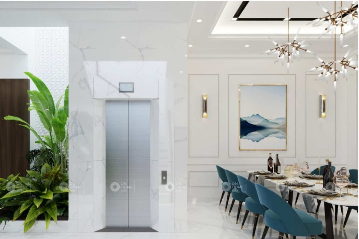 Thiết kế bếp nhà phố tân cổ điển