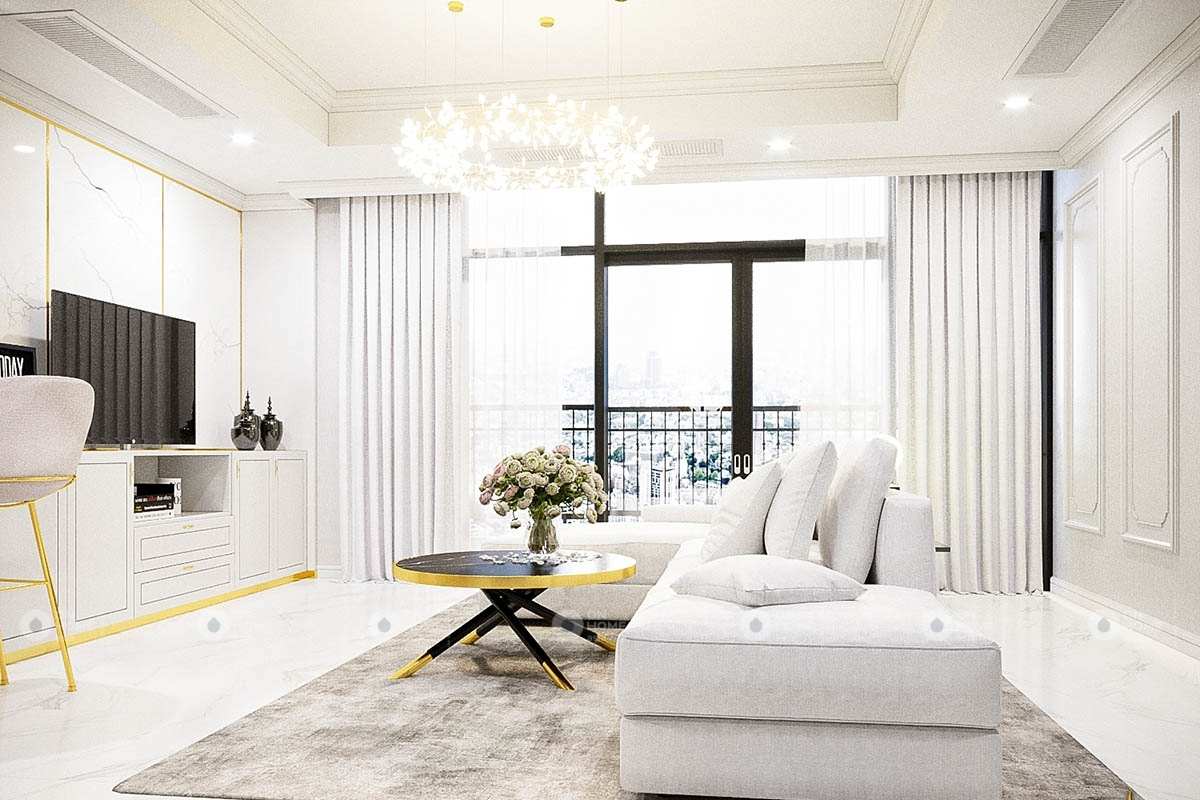 Thiết kế nội thất nhà phố tân cổ điển