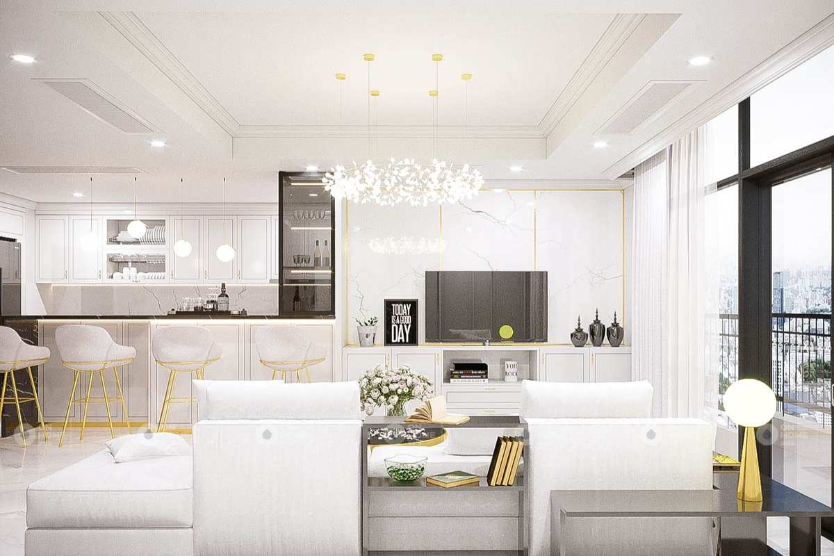 Nội thất nhà phố tân cổ điển