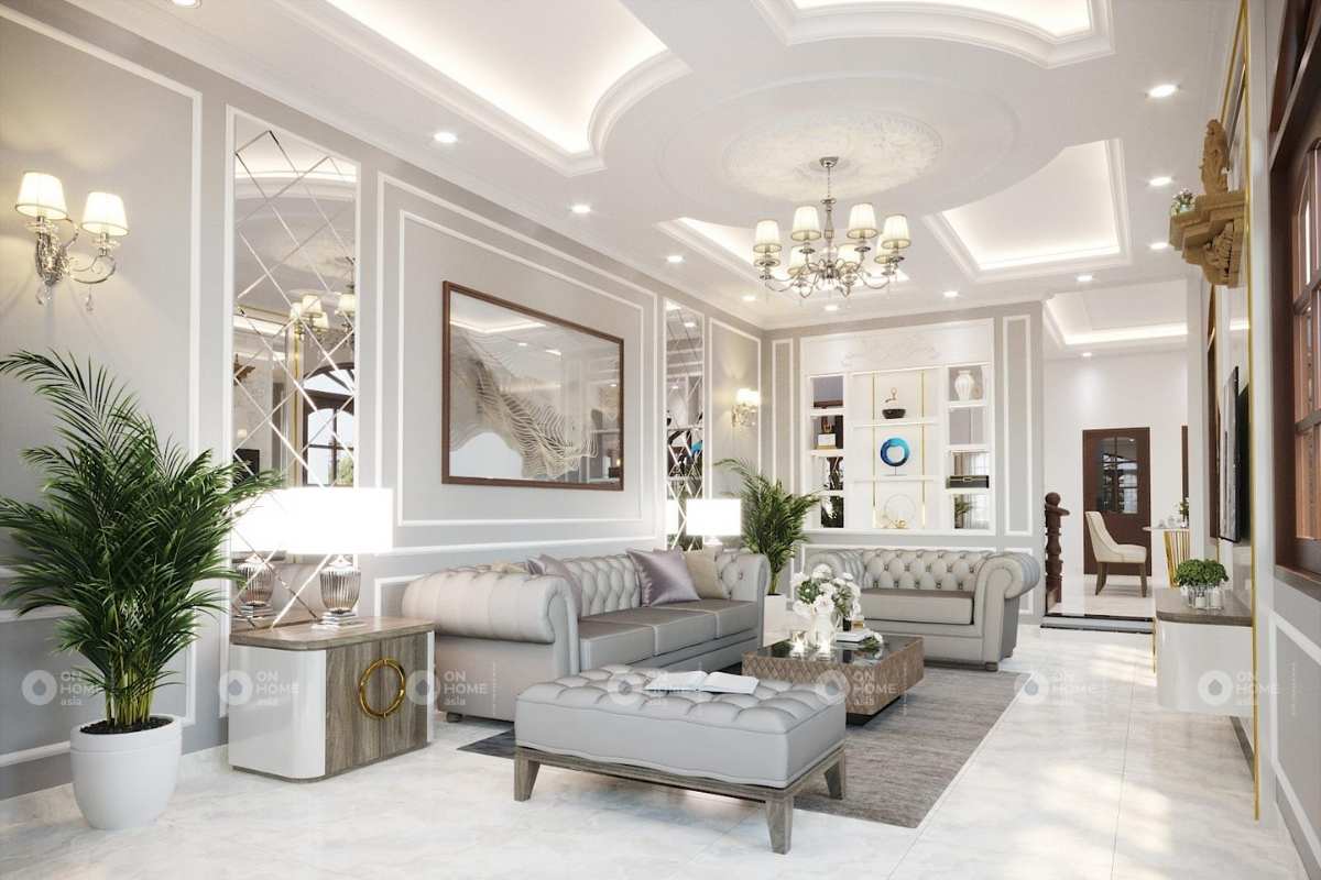 Thiết kế nội thất nhà phố tân cổ điển