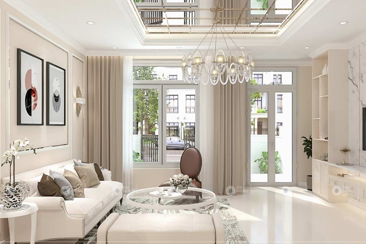 Thiết kế nội thất nhà phố tân cổ điển
