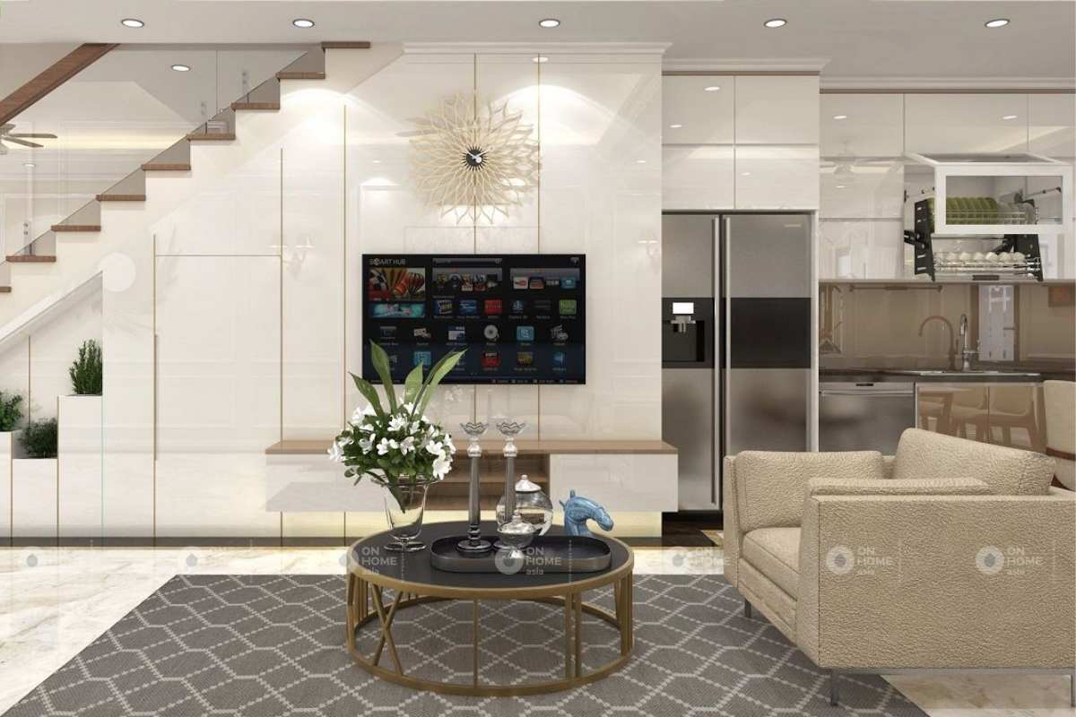 Thiết kế nội thất phòng khách tân cổ điển