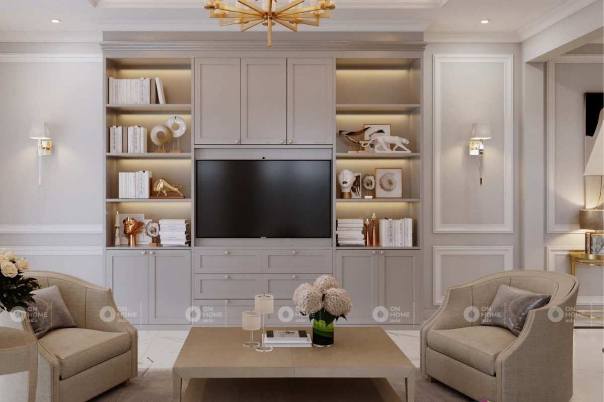 Thiết kế nội thất nhà phố tân cổ điển sang trọng