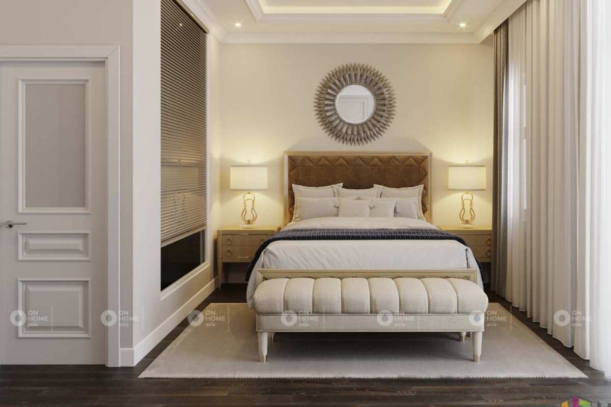 Không gian phòng ngủ tân cổ điển nhà phố