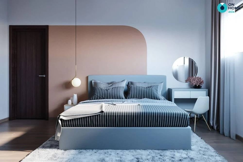 Phòng ngủ với thiết kế hiện đại tạo sự thoải mái cho người sử dụng.