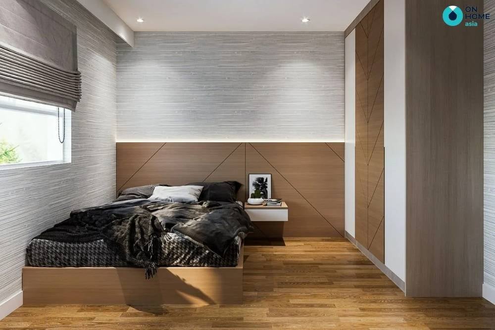 Nội thất phòng ngủ hiện đại 5m2 với thiết kế đơn giản.