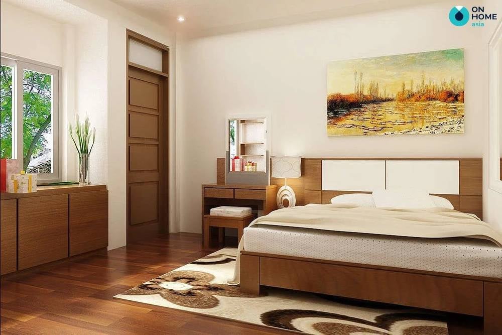 Tránh đặt giường ngủ nằm sát cửa ra vào.