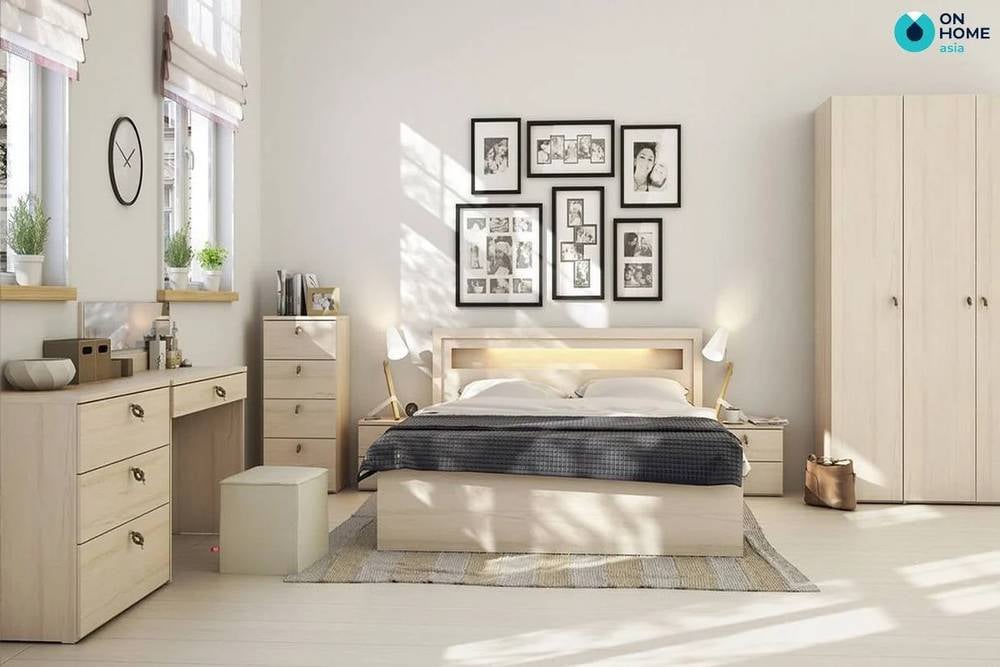 Thiết kế nội thất dành cho phòng ngủ có kích thước lớn.