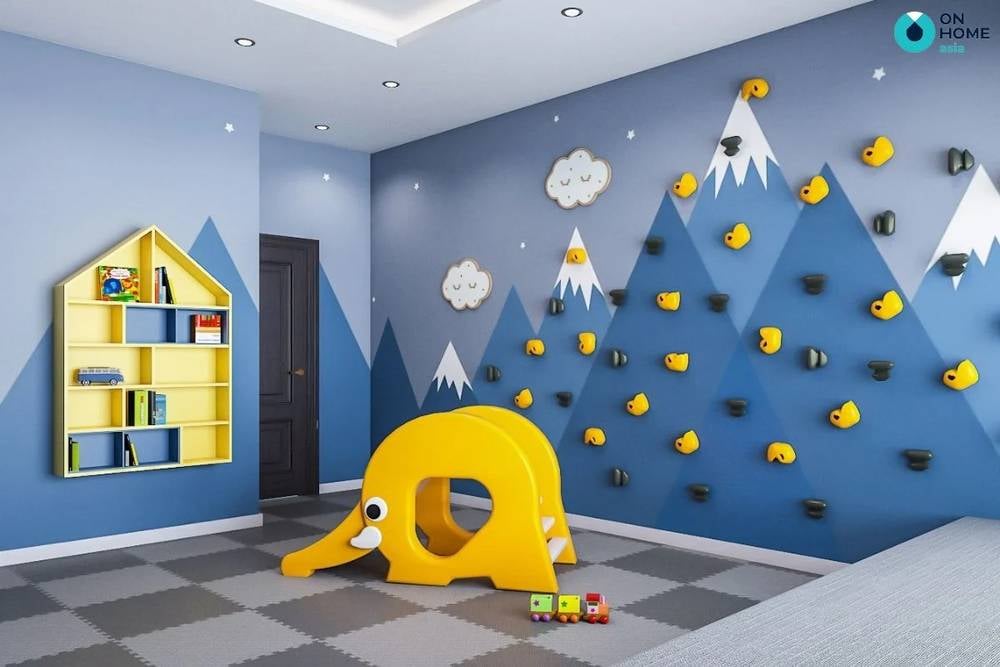 Mẫu phòng ngủ 20m2 được thiết kế cho bé trai năng động.