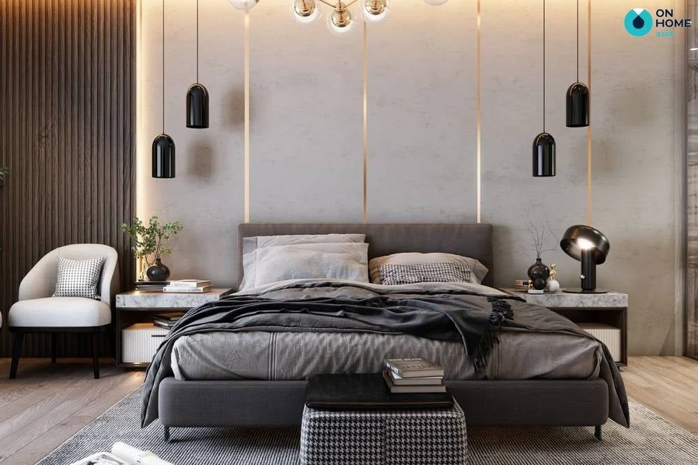 Căn phòng được thiết kế theo phong cách hiện đại tạo một không gian rộng rãi và đầy đủ tiên nghi nhất.