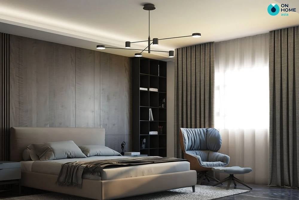 Căn phòng được thiết kế đơn giản tạo nên sự tinh tế cho không gian.