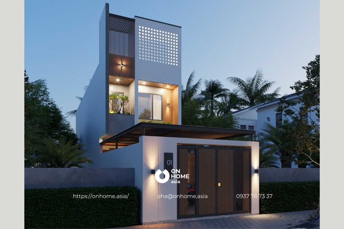 Gía thiết kế thi công nhà ống 2 tầng