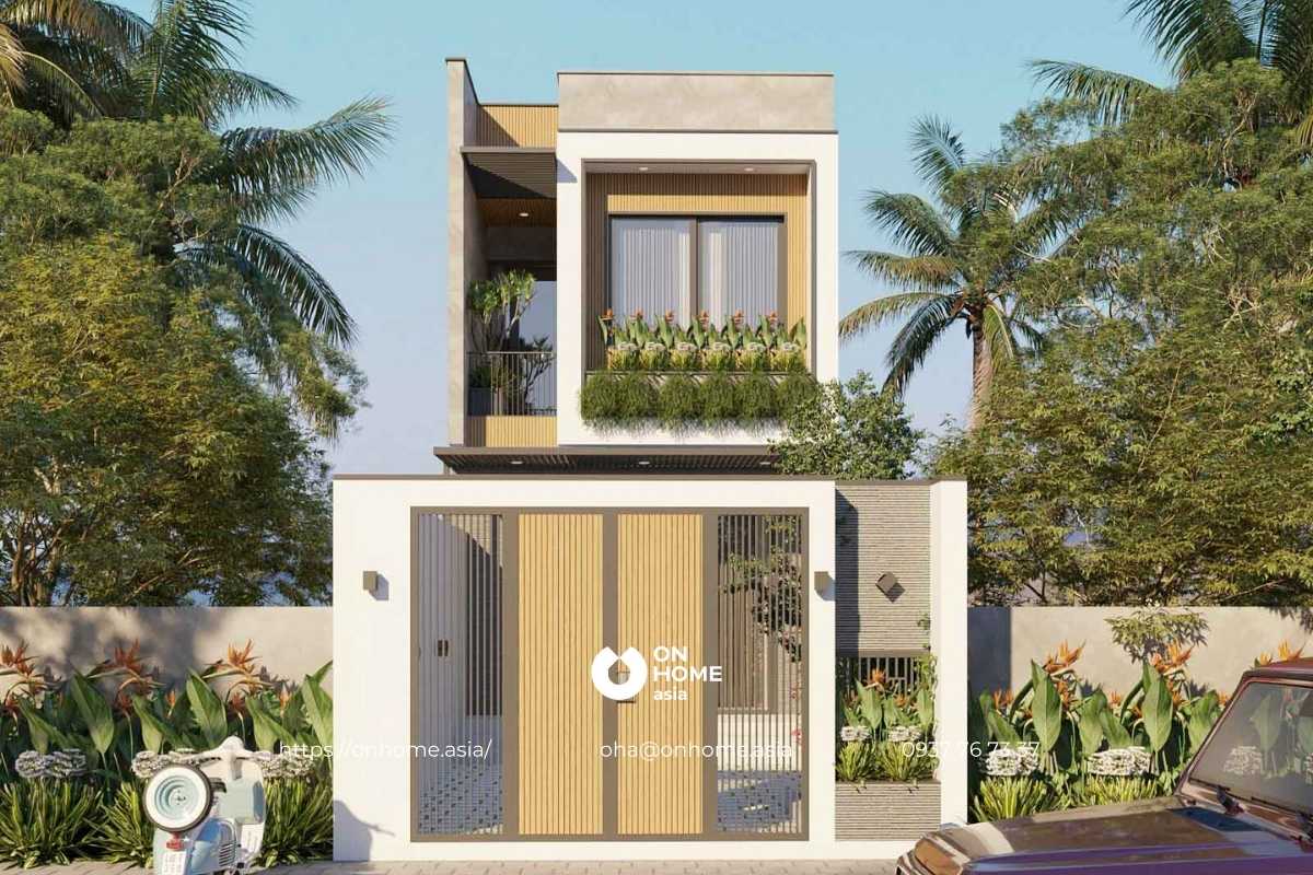 Mẫu nhà ống 2 tầng 3 phòng ngủ 5x18m