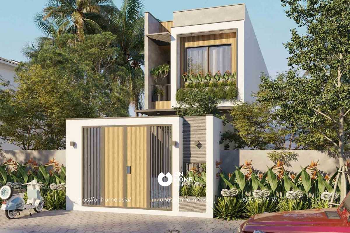 Mẫu thiết kế nhà ống 2 tầng 3 phòng ngủ 5x18m