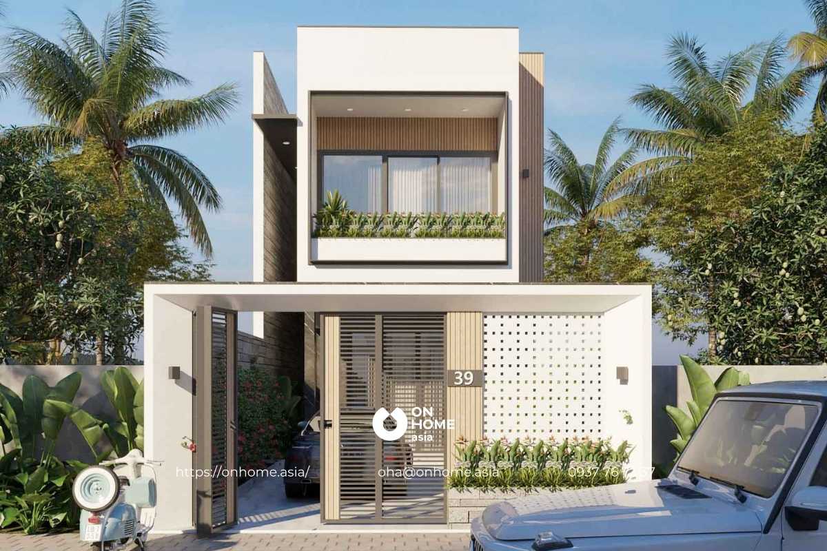 Thiết kế nhà ống 2 tầng 3 phòng ngủ 5x16m đẹp