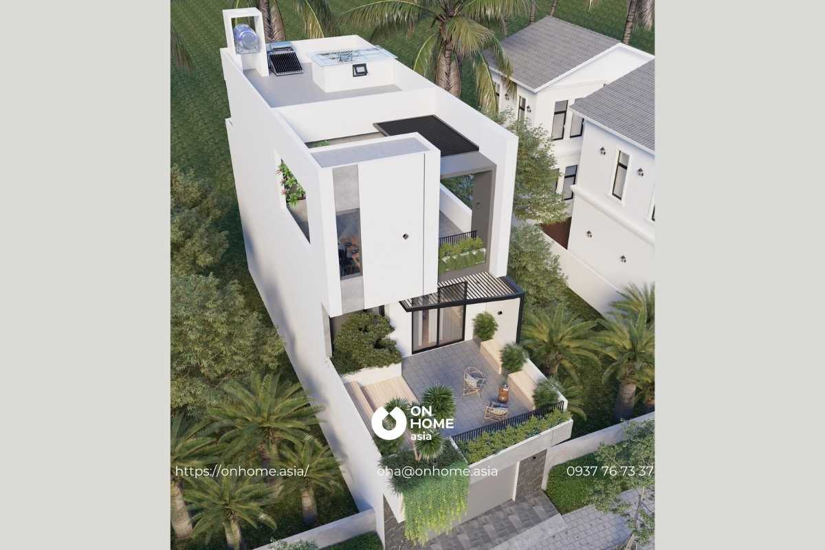 Mẫu nhà ống 2 tầng 4 phòng ngủ 6x18m đẹp