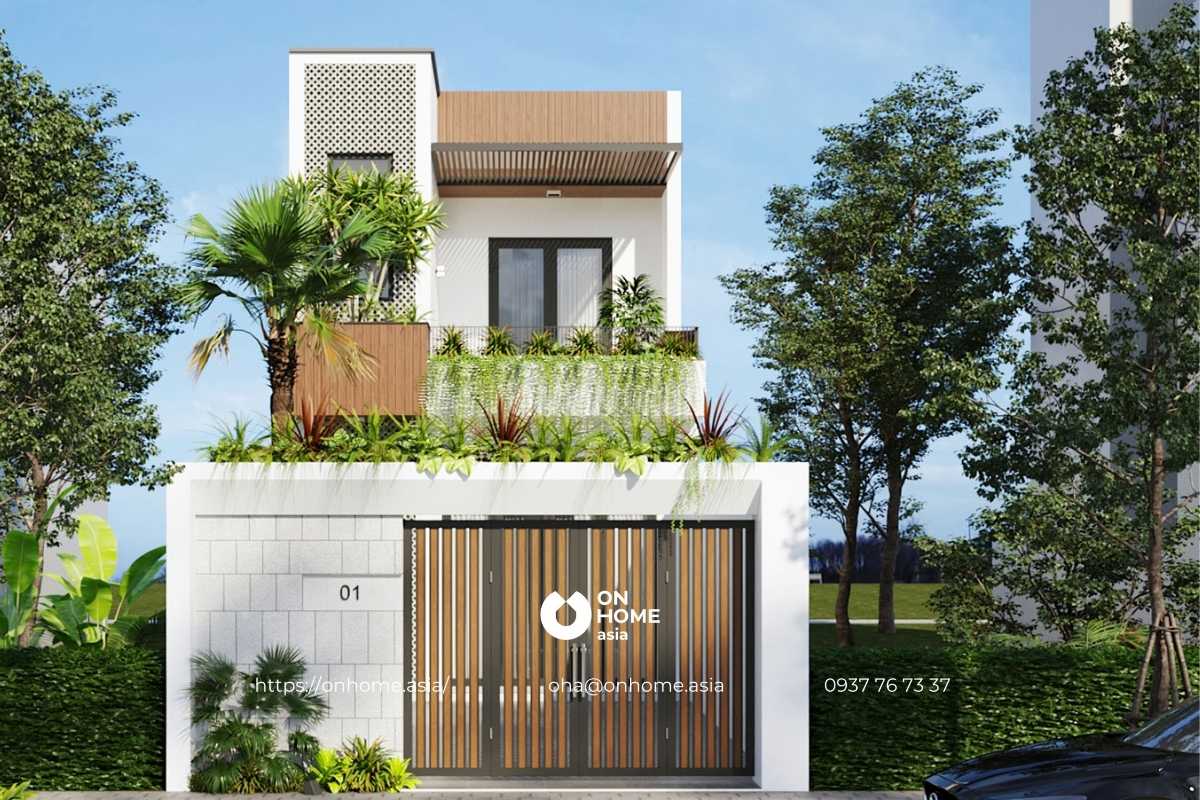 Mẫu nhà ống 2 tầng đơn giản đẹp