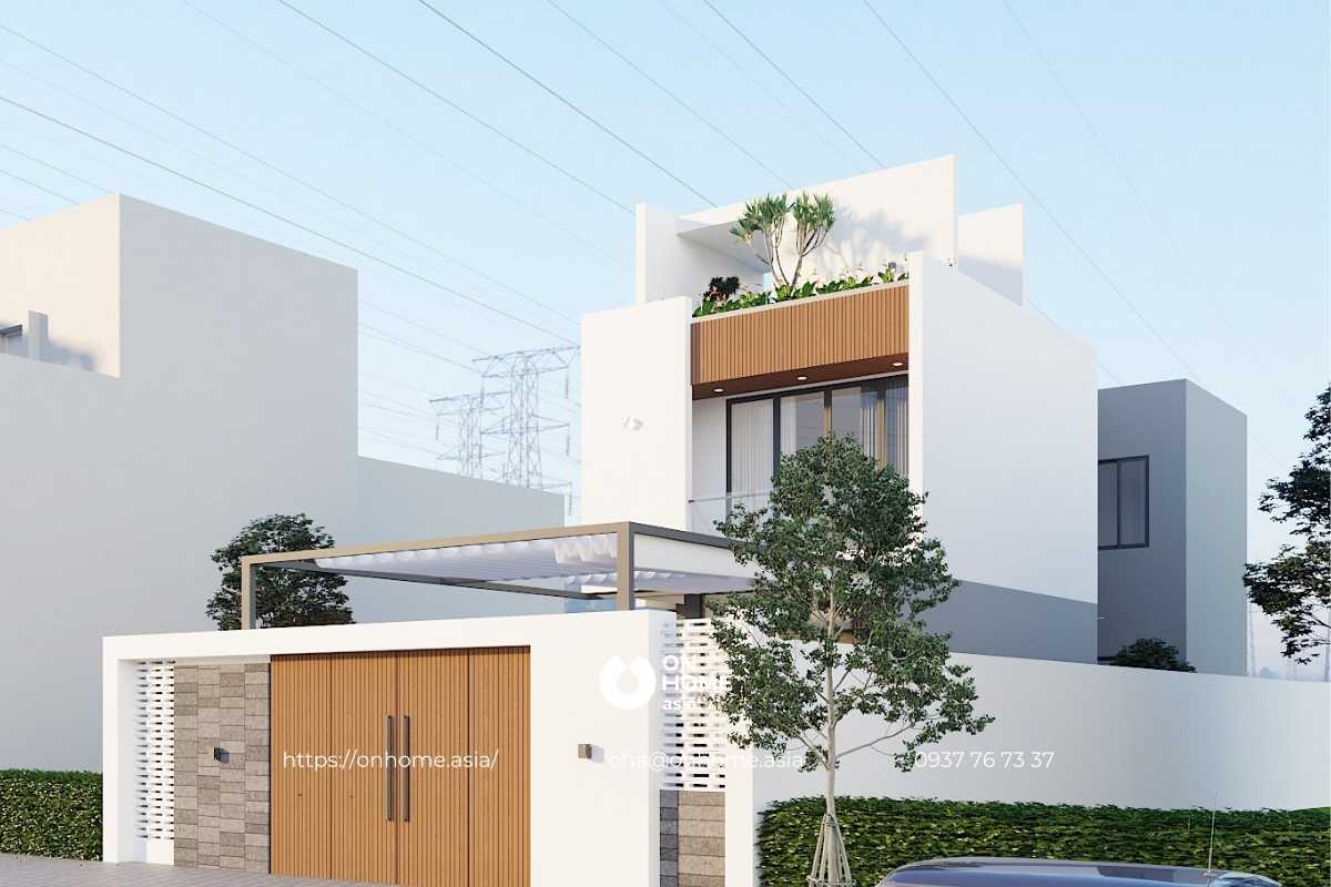 Mẫu thiết kế nhà ống 2 tầng đẹp có gác lửng