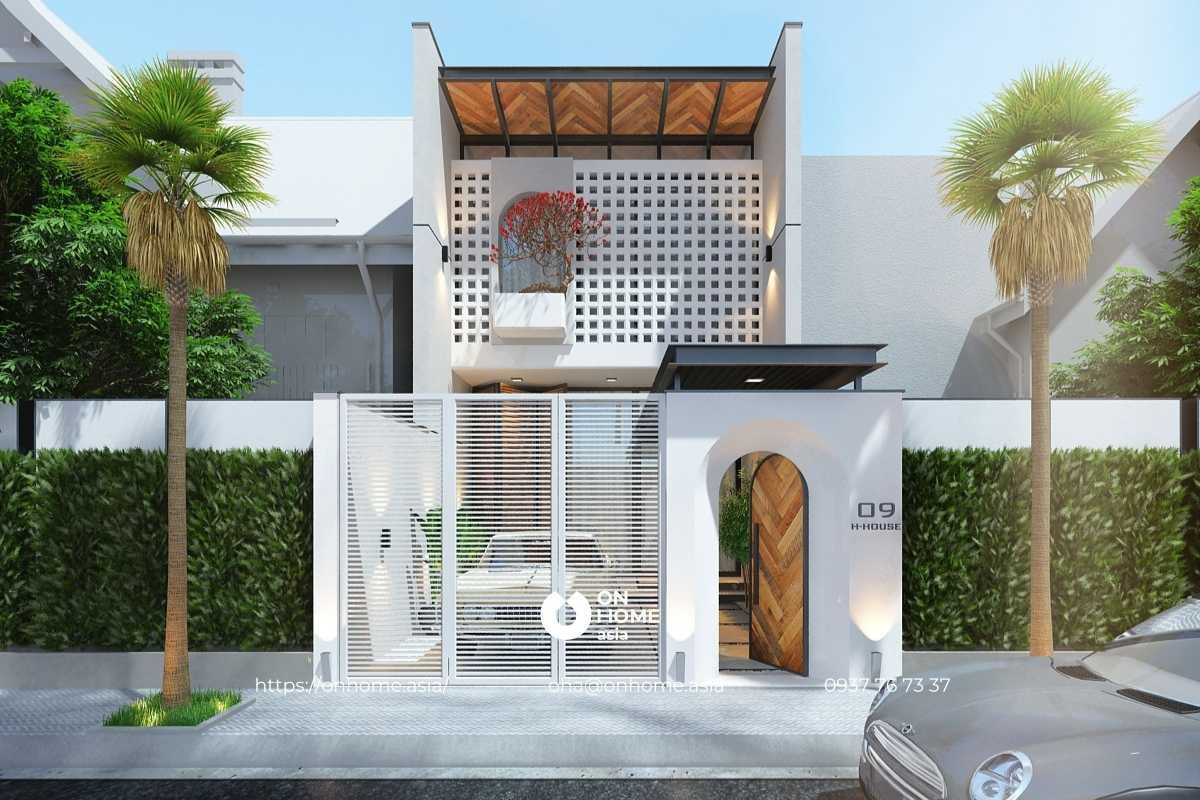 Thiết kế nhà ống 2 tầng hiện đại, đơn giản