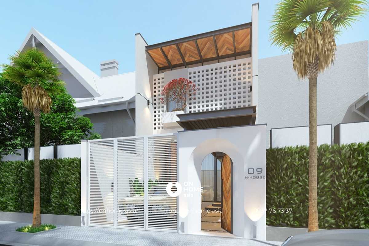 Mẫu nhà ống 2 tầng hiện đại, đơn giản