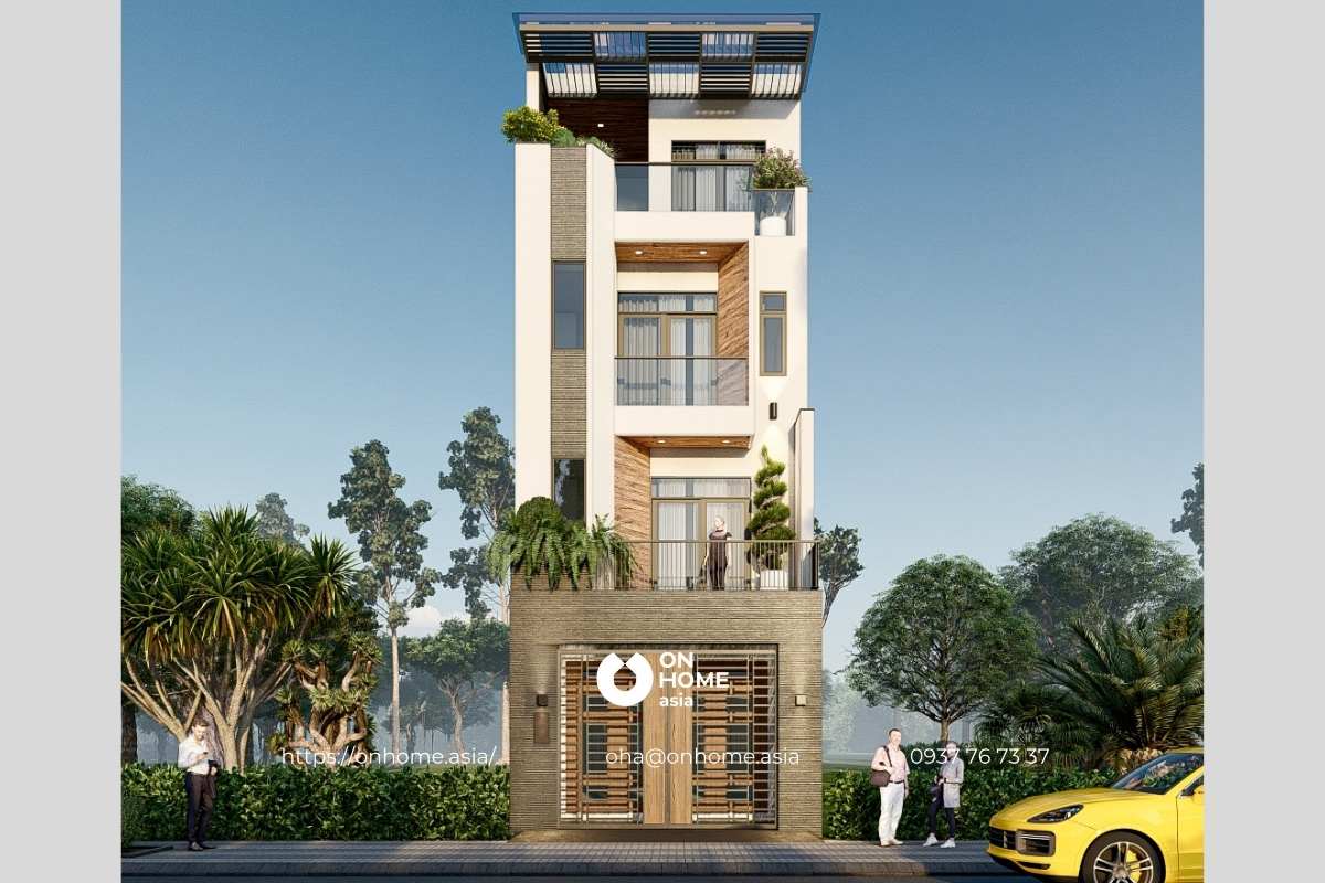 Nhà ống 3 tầng hiện đại 4 phòng ngủ