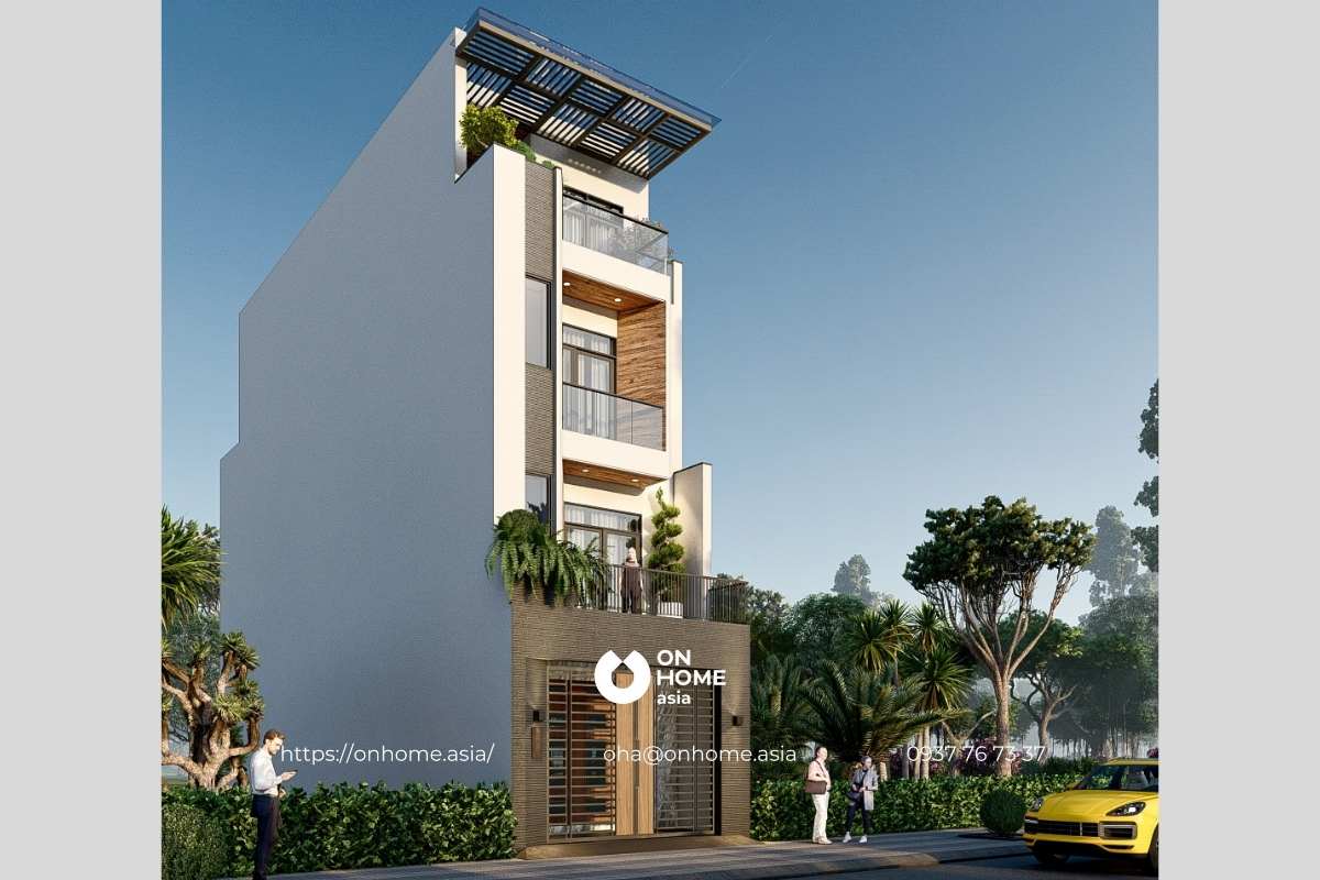 Nhà ống 3 tầng hiện đại 5x16m sang trọng