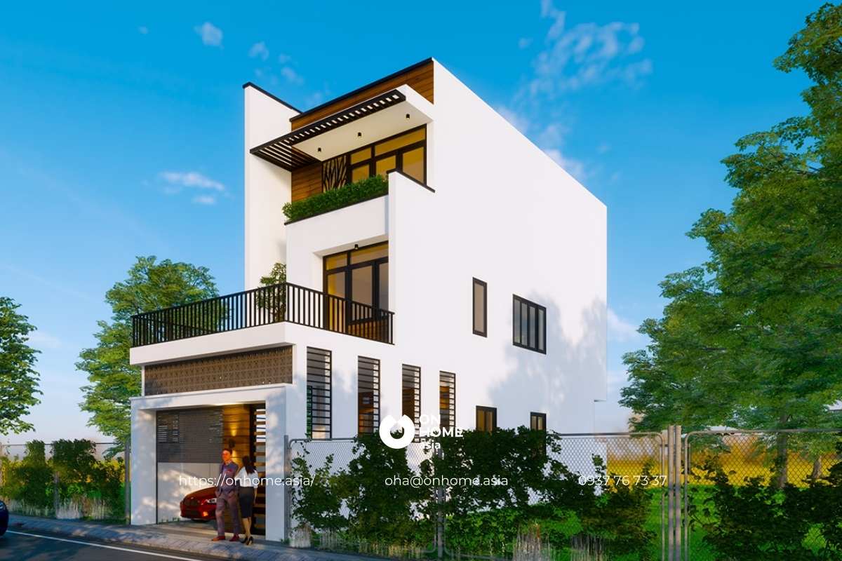 Thiết kế nhà ống 3 tầng 6x20m đẹp