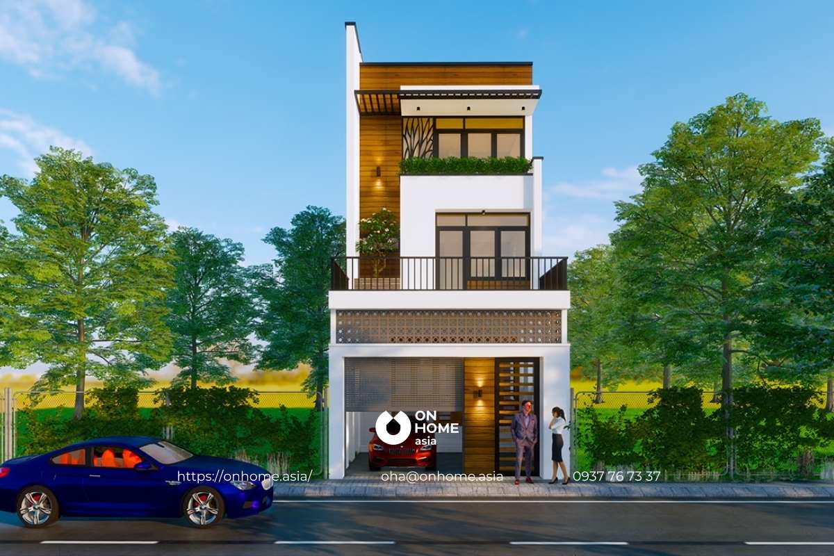 Thiết kế nhà ống 3 tầng hiện đại 6x20m