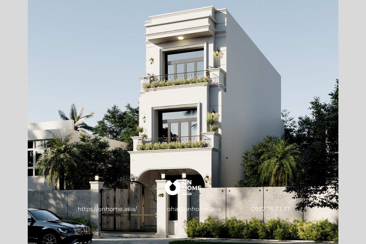 Thiết kế nhà ống 3 tầng hiện đại 6x18m đẹp