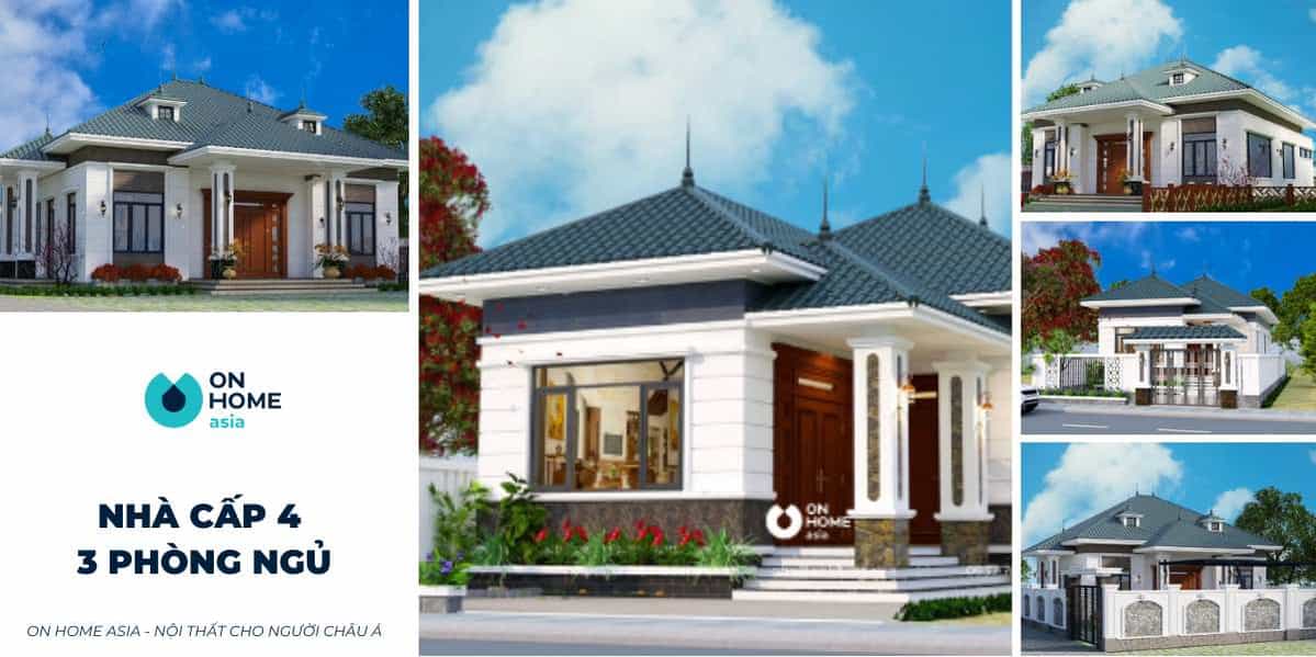 [ Báo Giá ] 100+ Mẫu Nhà Cấp 4 3 Phòng Ngủ [2025]
