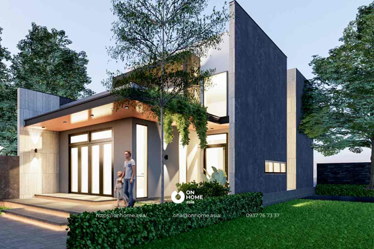 Nhà cấp 4 3 phòng ngủ mái bằng đơn giản mà đẹp