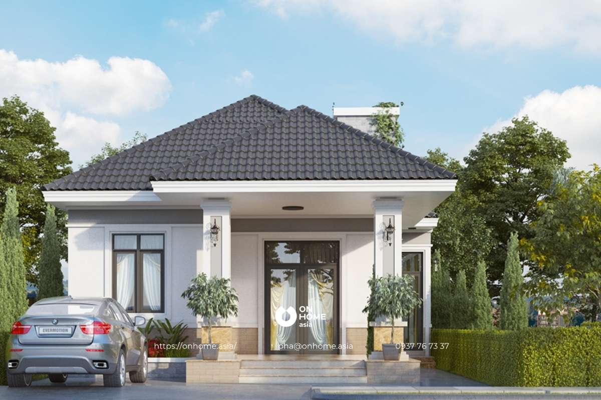 Mẫu thiết kế nhà cấp 4 3 phòng ngủ 85m2 tiện nghi