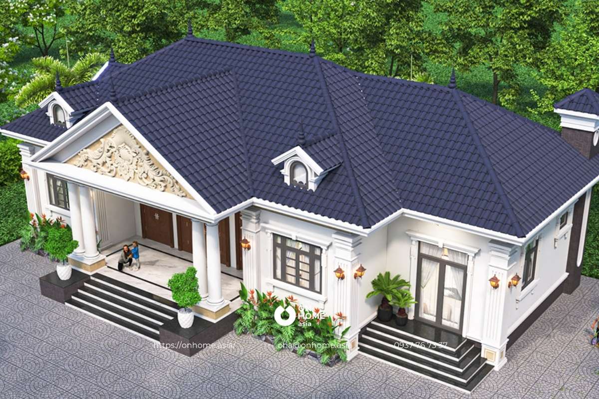 Mẫu nhà cấp 4 3 phòng ngủ 100m2 mái Nhật