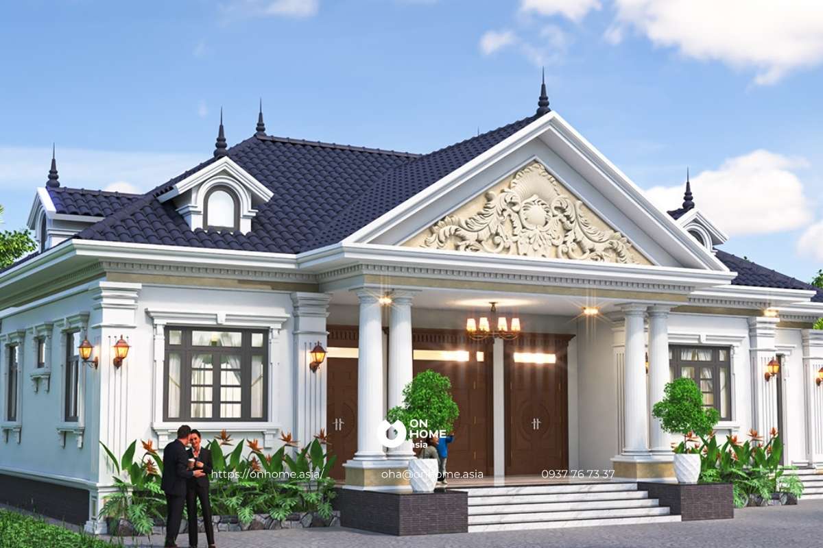 Mẫu nhà cấp 4 3 phòng ngủ 100m2 mái Nhật sanh chảnh