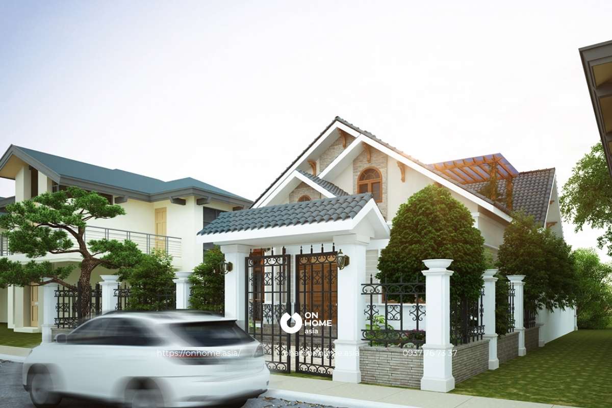 Thiết kế nhà cấp 4 mái Thái 3 phòng ngủ đẹp