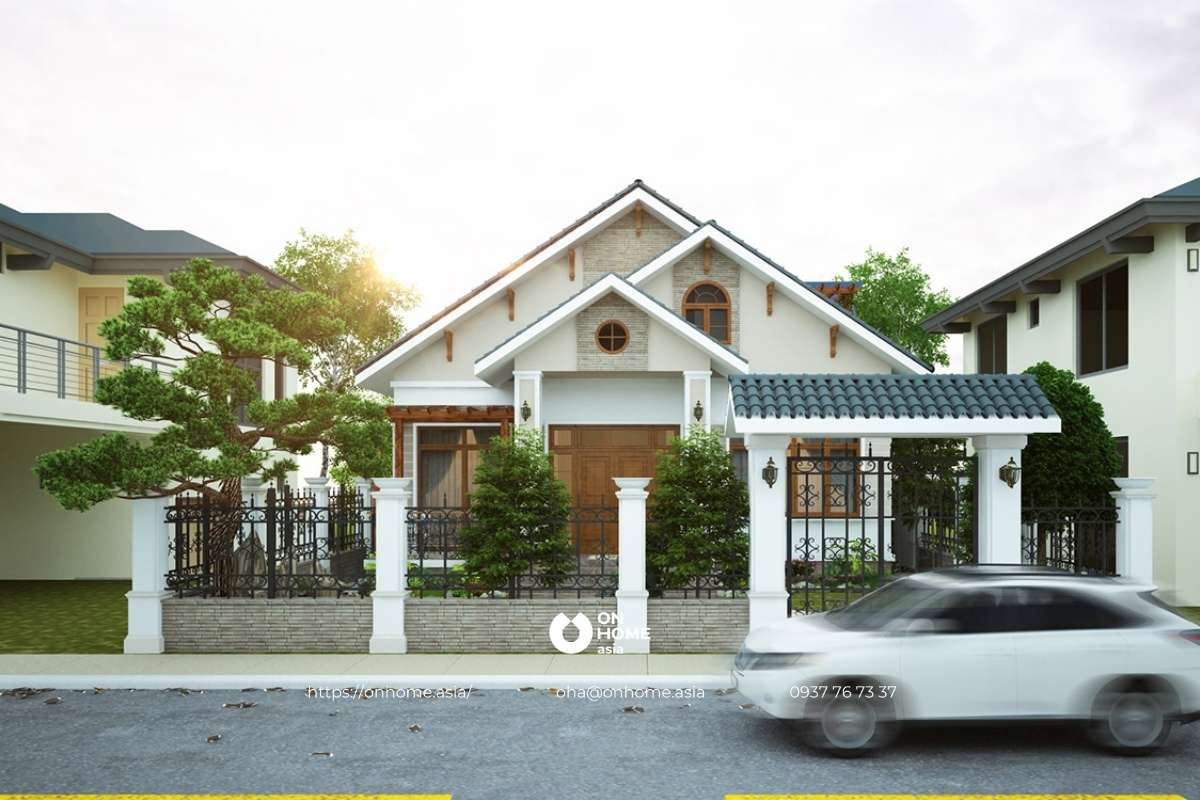 Nhà cấp 4 mái Thái 3 phòng ngủ hiện đại, sang trọng