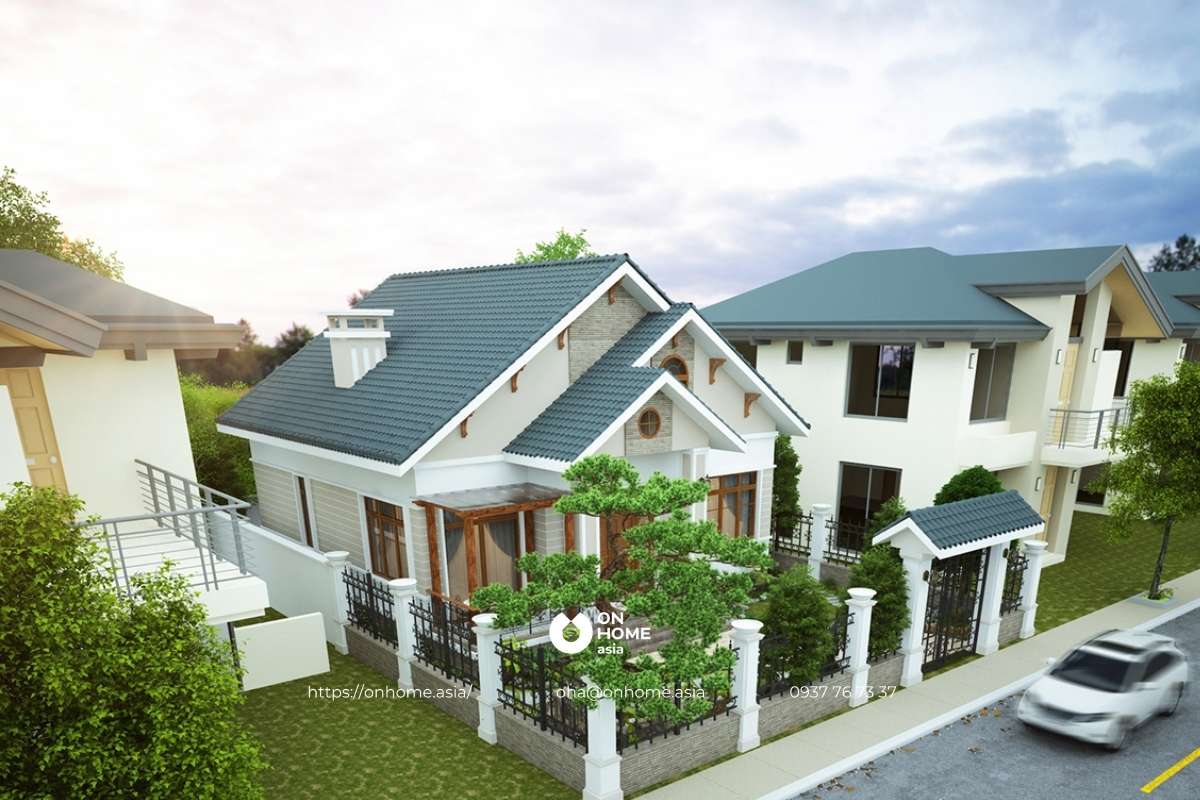 Nhà cấp 4 mái Thái 3 phòng ngủ sang trọng