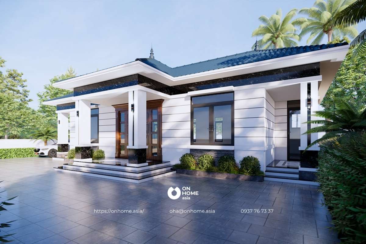 Thiết kế nhà cấp 4 mái Nhật 3 phòng ngủ 120m2 cực tiện nghi