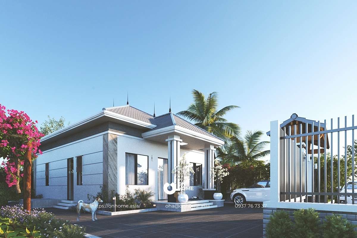 Mẫu nhà cấp 4 3 phòng ngủ 8x12