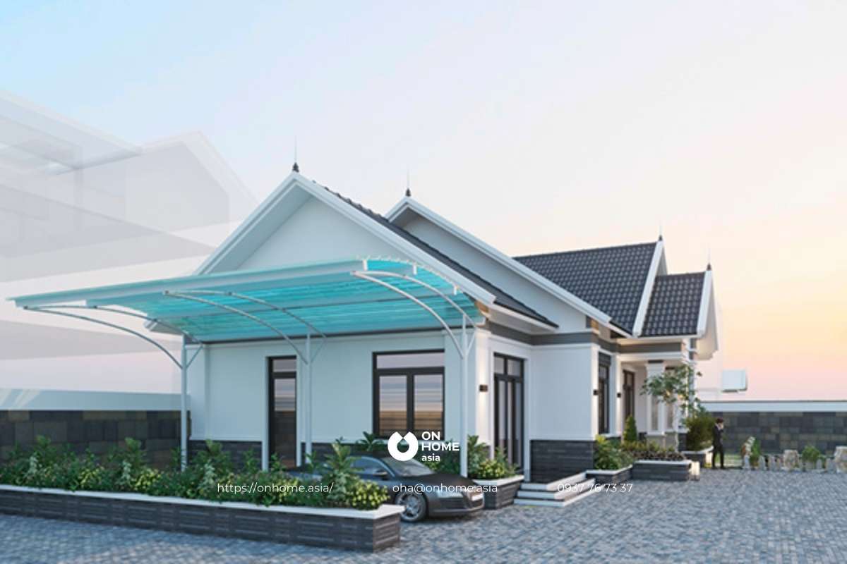 Nhà cấp 4 có 3 phòng ngủ nông thôn