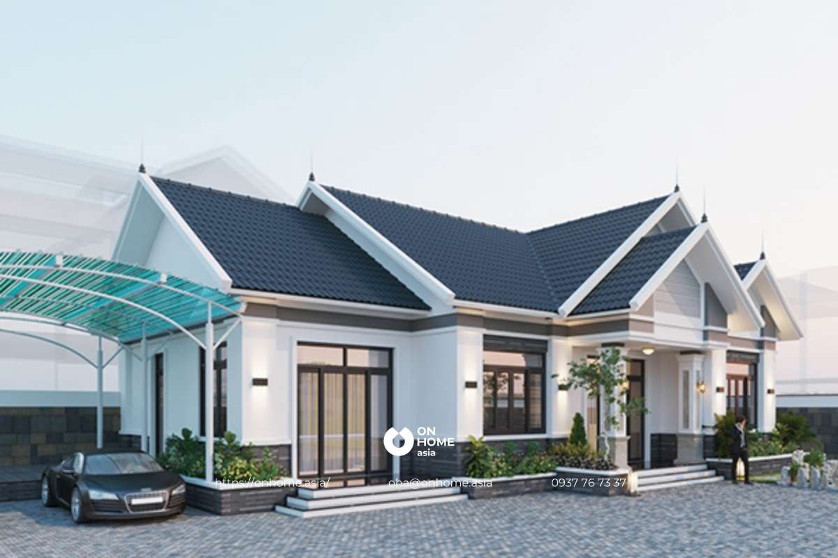 Nhà cấp 4 có 3 phòng ngủ nông thôn rộng rãi