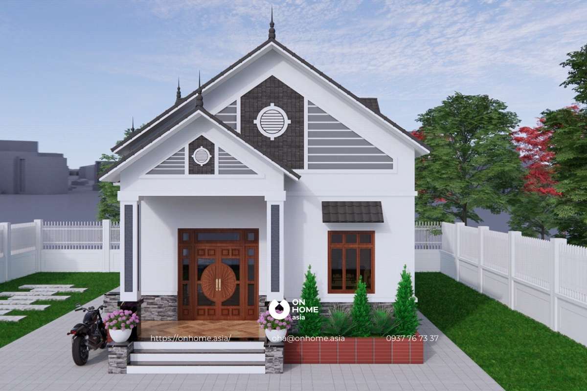 Mẫu thiết kế nhà cấp 4 3 phòng ngủ 500 triệu đồng