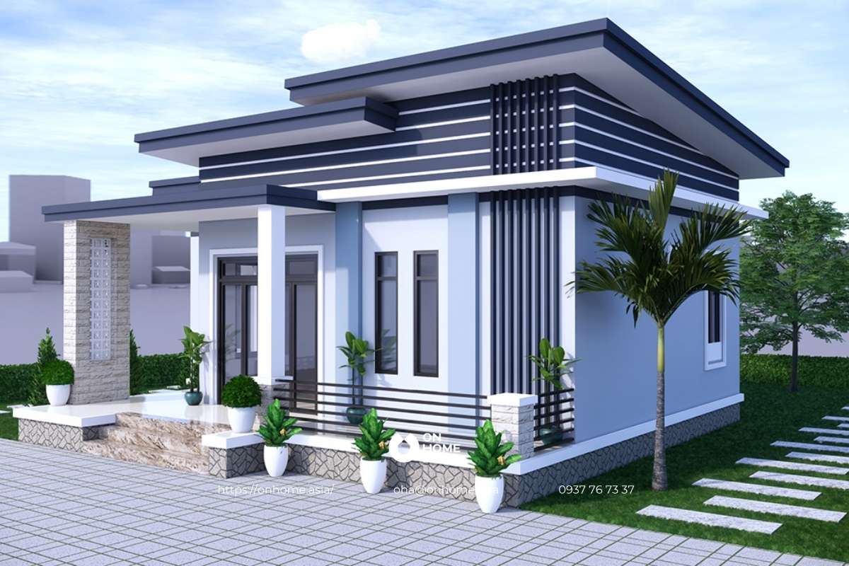 Nhà cấp 4 có 3 phòng ngủ mái bằng&nbsp;