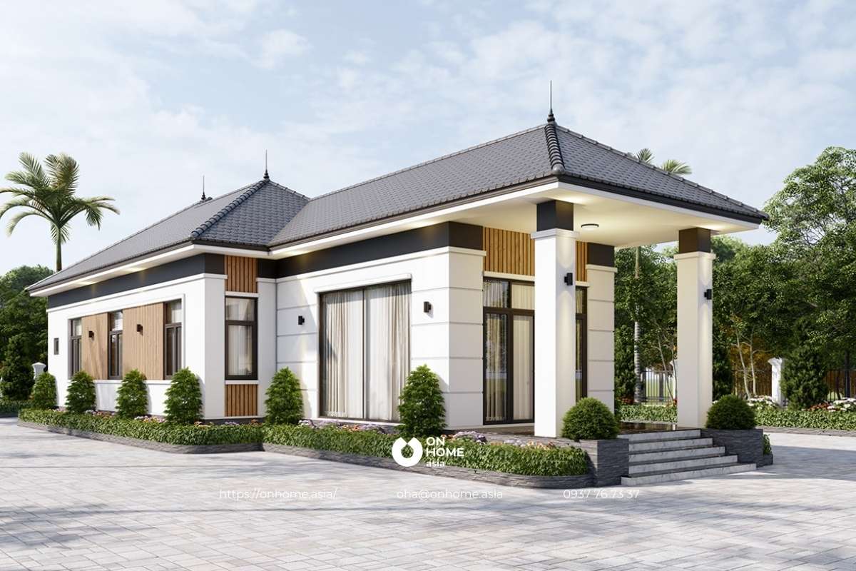 Mẫu nhà cấp 4 3 phòng ngủ đơn giản mà đẹp